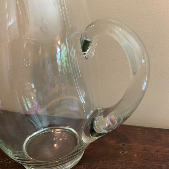 Vintage Tall 11" Arthur Court Crystal Glass‎ Large Pitcher Jug Kitchenware - Picture 5 of 10